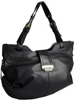 Thumbnail for your product : Kooba black leather expandable flap close 'Natasha' large hobo bag