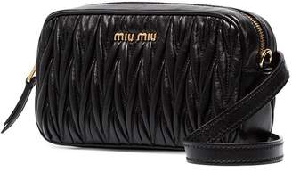 Miu Miu black Matelassé leather belt bag