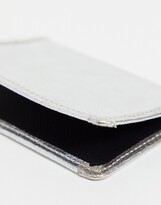 Thumbnail for your product : Topshop leather card holder in silver