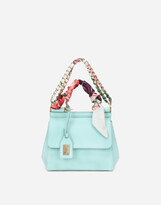 Thumbnail for your product : Dolce & Gabbana Small Sicily bag in Dauphine calfskin with scarf