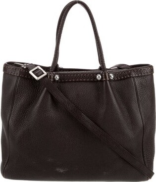 Renaud Pellegrino Leather Top Handle Bag