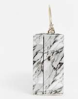 Thumbnail for your product : ASOS DESIGN marble box clutch bag