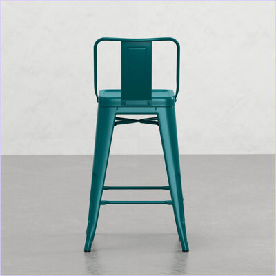 17 Stories Counter Height Stools Set of 4 Industrial Contemporary with Curved Backs