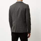 Thumbnail for your product : River Island Grey skinny fit jersey blazer