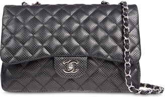 Chanel Pre Owned 2007 Classic Flap perforated shoulder bag - ShopStyle
