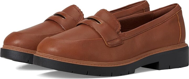 Clarks Westlynn Glow Women's Flat Shoes Tan Leather : 5 B - Medium