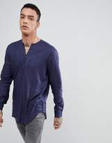 Thumbnail for your product : ASOS DESIGN regular fit v neck viscose shirt with polka dots