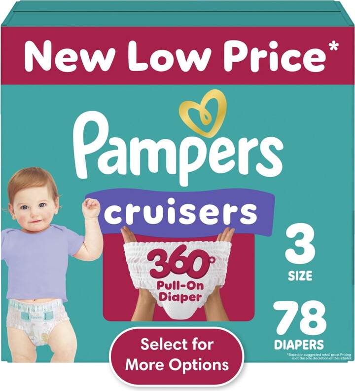 Pampers Cruisers 360 Diapers Size 3, 78 Count (Select for More Options)