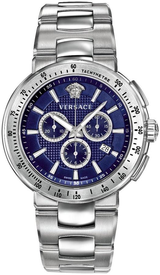 Versace Mystique Sport Swiss Movement Chronograph Blue Face Stainless