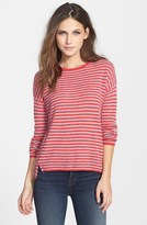 Thumbnail for your product : Velvet by Graham & Spencer Velvet Stripe Cashmere Sweater