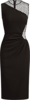 Thumbnail for your product : Halston Kenda Sleeveless Sequin Net Crepe Midi Dress