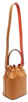 Thumbnail for your product : Fendi Mon Tresor Perforated-logo Leather Bucket Bag - Tan Multi