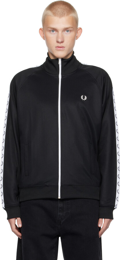 Fred Perry Black Taped Track Jacket