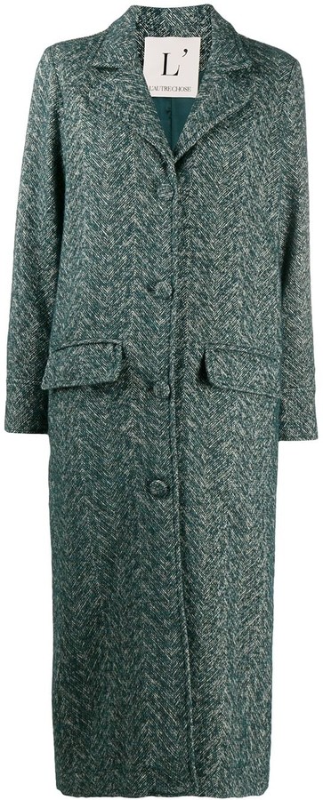 textured longline coat