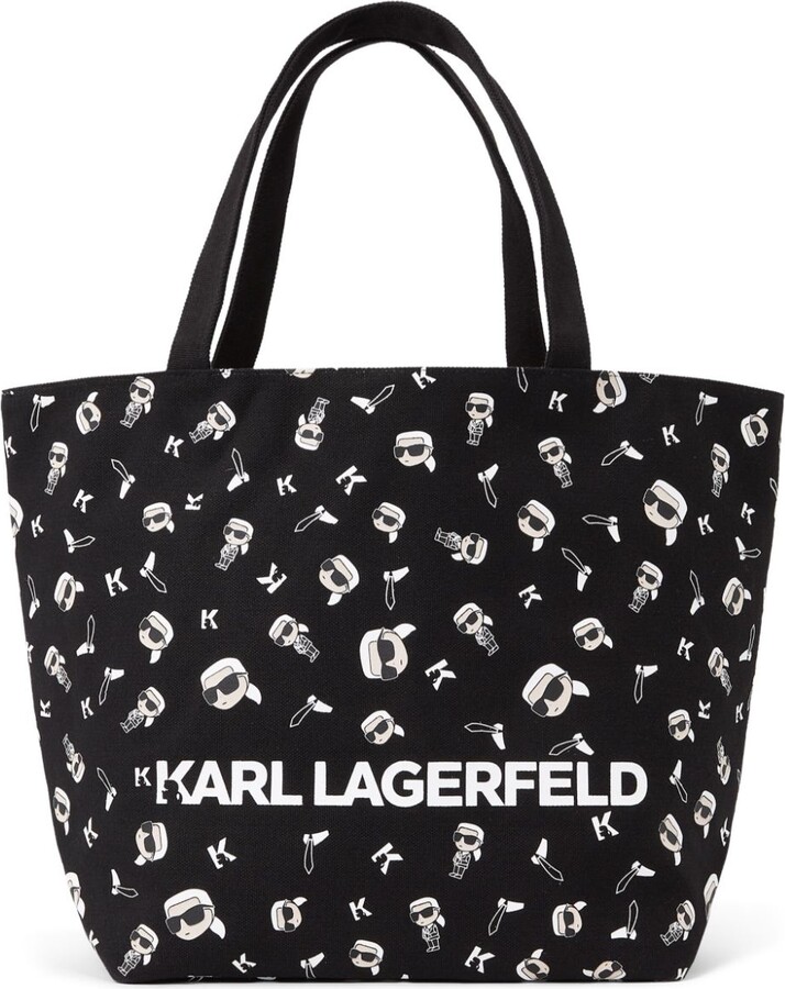 Karl Lagerfeld Logo-Print Tote Bag