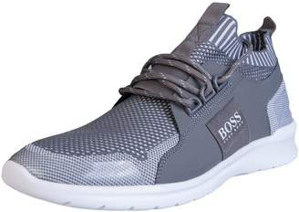 HUGO BOSS Mens Lace-up Fashion Sneakers Extreme Runn Knit 50379300 Size 8/42