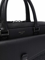 Thumbnail for your product : Bally Embossed-Monogram Leather Briefcase