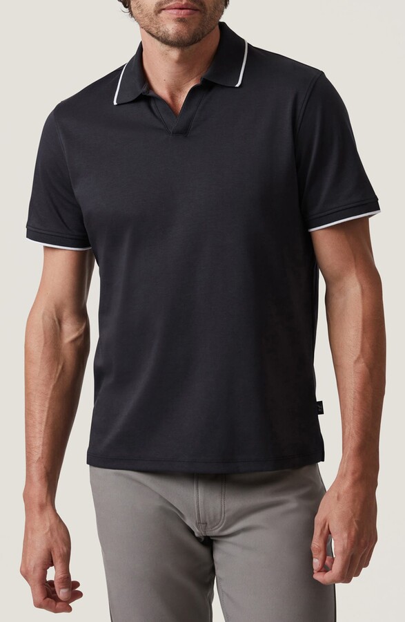 34 Heritage Riviera Tipped Pima Cotton Polo