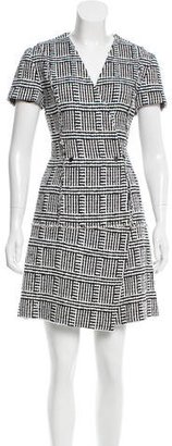 Proenza Schouler Basket Tweed A-Line Dress