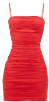 Thumbnail for your product : Rasario Ruched Silk-chiffon Dress - Red