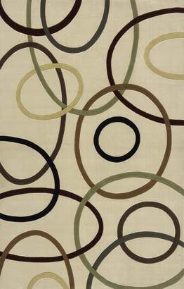 Momeni Rugs ELEMTEL-09IVY96D6 Elements Collection, 100% New Zealand Wool Hand Carved Contemporary Area Rug