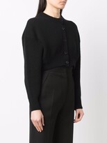 Thumbnail for your product : Alexander McQueen Cropped Wool Cardigan