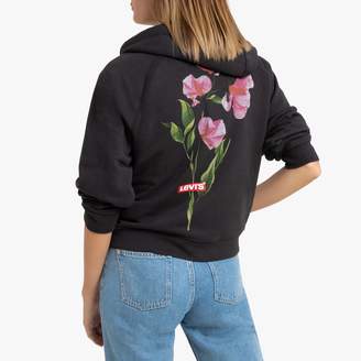 Levi's Cotton Zip-Up Hoodie with Floral Print