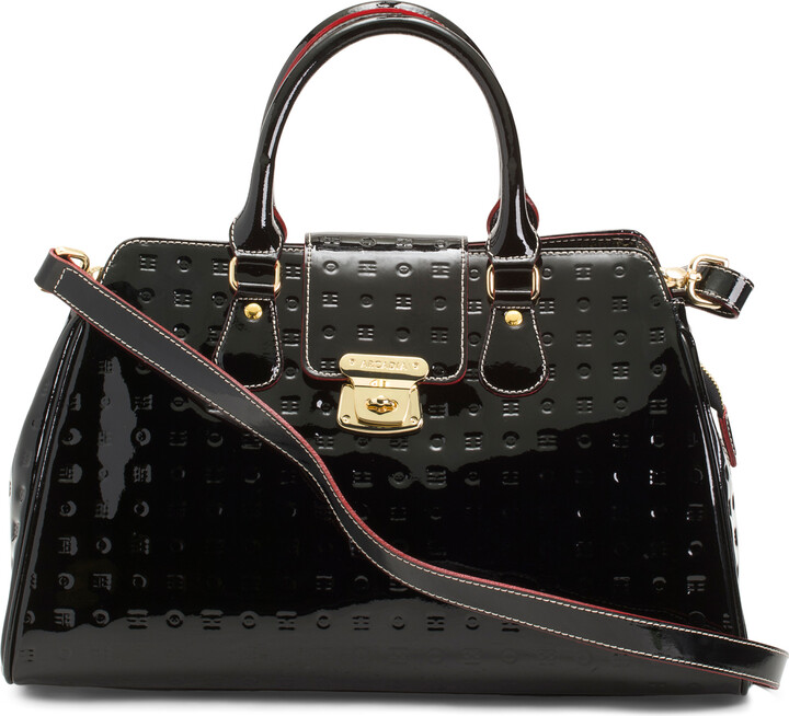 Arcadia Made In Italy Patent Leather Satchel ShopStyle Shoulder Bags