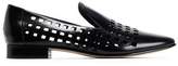 Diane Von Furstenberg Laser-Cut Leather Loafers