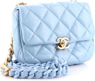 Chanel Lacquered Metal CC Flap Bag Quilted Lambskin Mini - ShopStyle