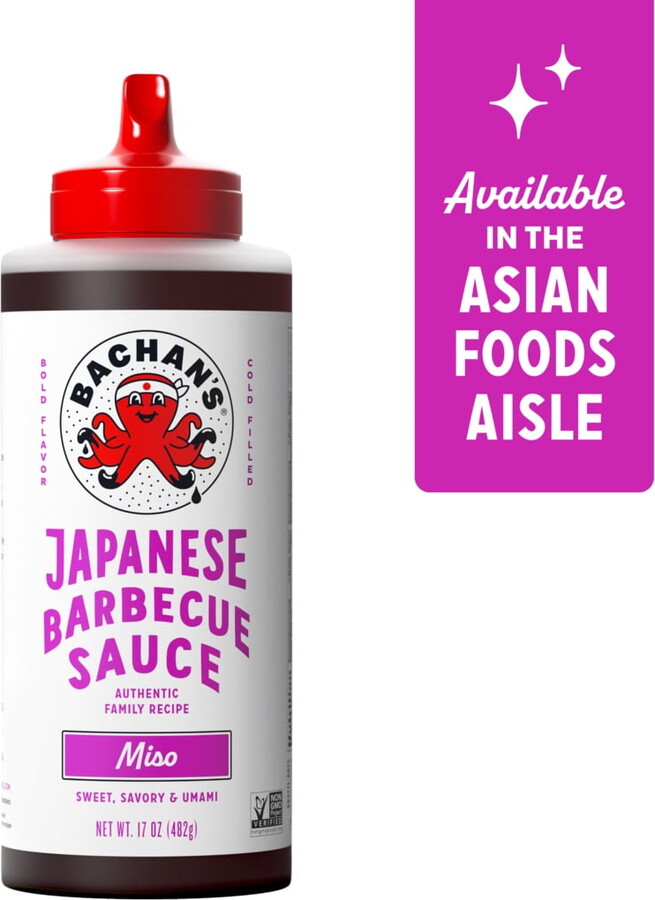 Bachan's Miso Japanese BBQ Sauce, 17oz Bottle - Bold, Fresh, Umami Flavor