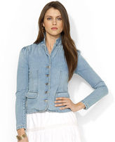 Thumbnail for your product : Lauren Ralph Lauren Button-Front Denim Blazer