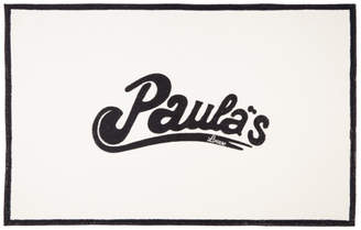 Loewe White and Black Paulas Ibiza Edition Logo Towel