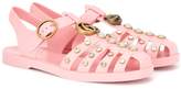 Thumbnail for your product : Gucci Crystal-embellished jelly sandals
