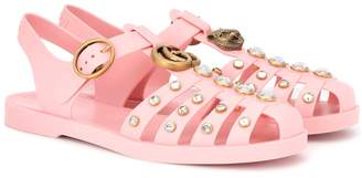 Gucci Crystal-embellished jelly sandals