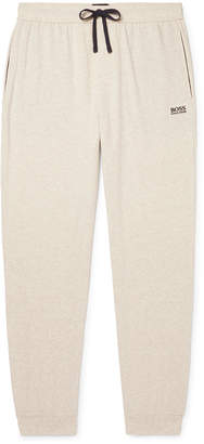 HUGO BOSS Slim-Fit Tapered Melange Stretch-Cotton Jersey Sweatpants