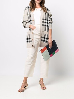 Chanel Pre Owned 2015 CC colour-block clutch bag - ShopStyle