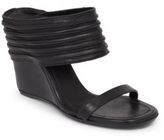 Thumbnail for your product : Rick Owens Banded Leather Wedge Sandals