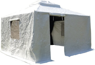HEIMAO 10'X12' Gazebo Cover For Hardtop Gazebos, Outdoor Universal Winter Gazebo Cover With Sidewalls And Mesh Windows, All Season Waterproof Enclosed Gazebo