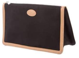Tod's Leather-Trim Zip Pouch