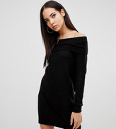 Thumbnail for your product : Asos Tall ASOS DESIGN Tall off shoulder dress in fluffy yarn