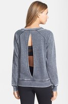 Thumbnail for your product : Marc New York 1609 Marc New York by Andrew Marc Keyhole Back Distressed Fleece Sweatshirt