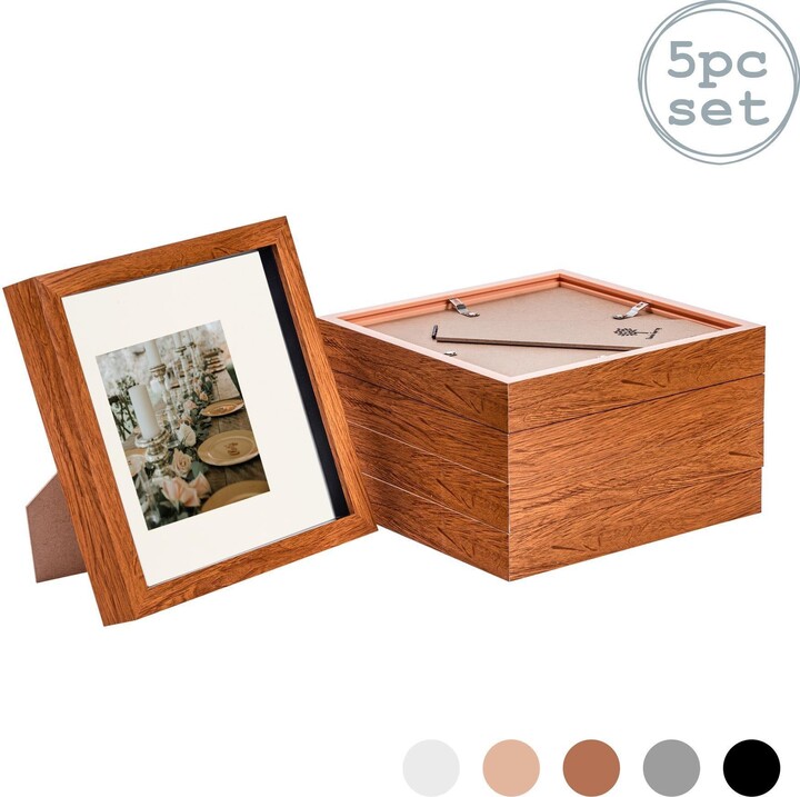 Nicola Spring 8x8" 3D Box Photo Frames 4x4" x5 ShopStyle