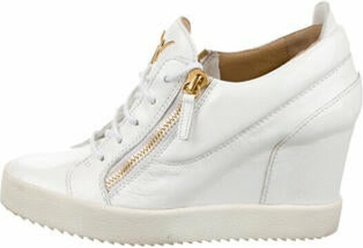 Giuseppe Zanotti Patent Leather Wedge Sneakers - ShopStyle