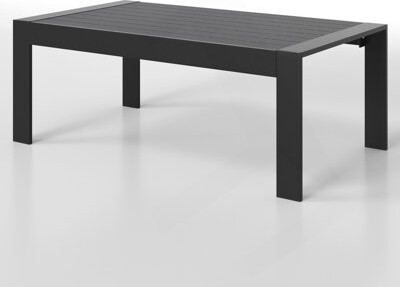 Latitude Run All-Weather Aluminum Outdoor Coffee Table, Modern And Durable For Patio And Garden Use,