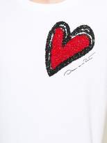 Thumbnail for your product : Oscar de la Renta embellished heart T-shirt