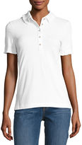 Thumbnail for your product : Tory Burch Lacey Pique Polo with Logo Buttons
