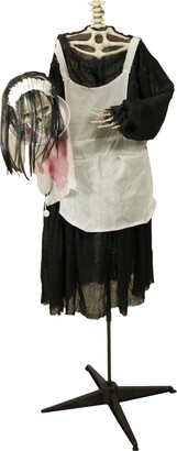 Northlight Animated Led Lighted Head-in-Hand Skeleton Maid Halloween Decoration, 57"