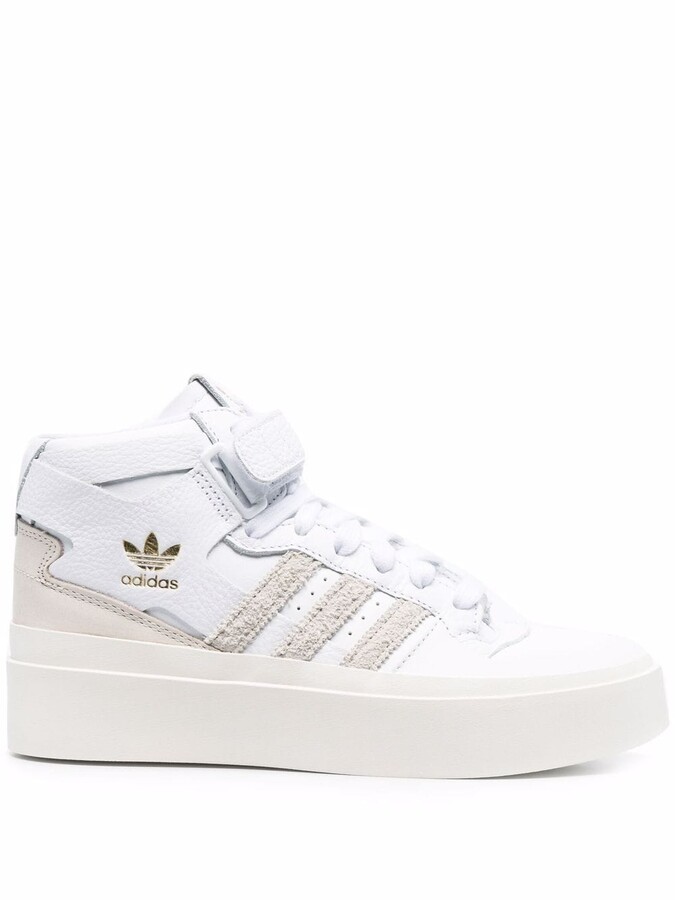 adidas white high top shoes