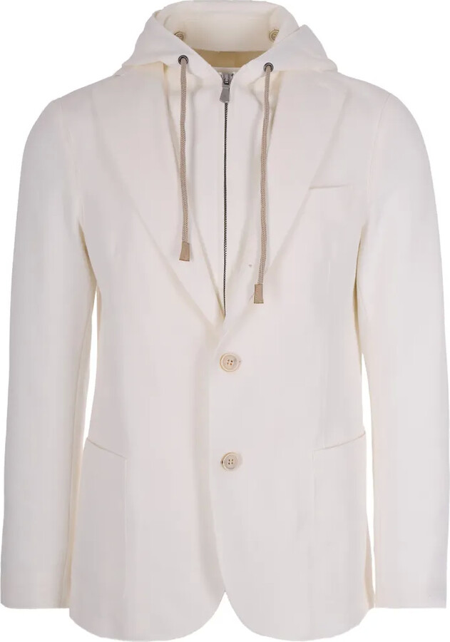 Eleventy Hooded Two-Button Jacket